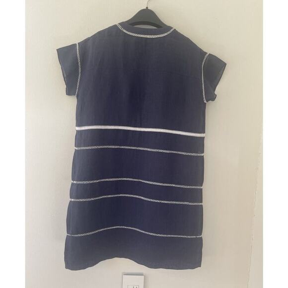 VINCE Raime Lace Inset Popover Dress Size 4 Fully Lined - Picture 5 of 6